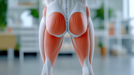 Anatomical illustration showcasing human muscle fibers