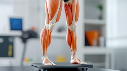 Strong athlete's muscle definition in motion