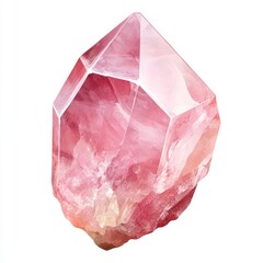 Fototapeta premium beautiful rose quartz crystal with pink hue and sharp edges