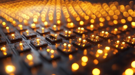 Naklejka premium Icon angle double right is made up of LED square shapes that shimmer and flicker. There are black dead diodes.