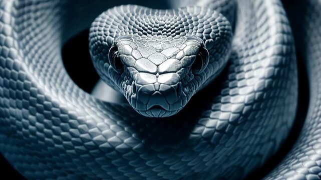 Closeup serpent unraveling: fascinating details of snake movement