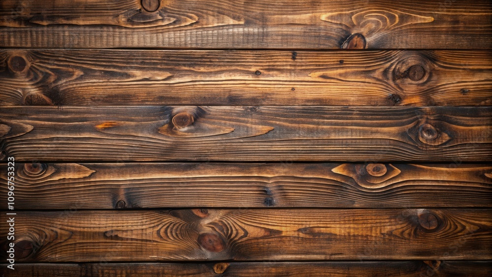 Poster rustic wooden planks with knots and grain texture, ideal for backgrounds and design projects