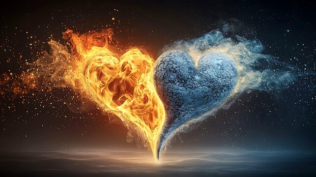 A passionate and intense flame burning deep within the souls of two lovers, igniting a love so powerful it consumes them completely and binds them as soulmates for eternity.