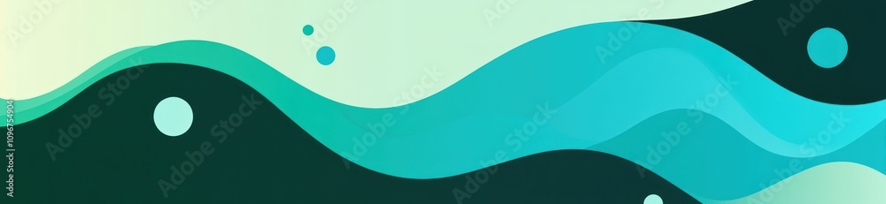Leinwandbilder abstract wavy design with varying shades of blue and green, creating a fluid visual effect.
