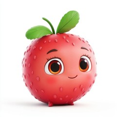 Obraz premium Adorable Cartoon Strawberry Character Design