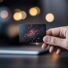 Cosmic Dreams on a Card in Hand