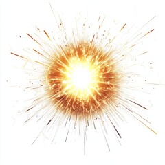 Bright explosion symbolizing energy and love, radiating warmth and light