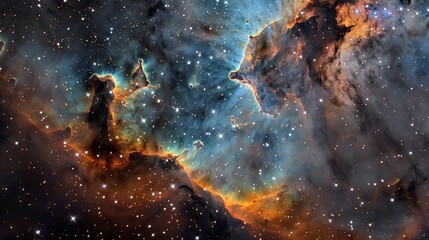 _Space_scene_with_stars_in_the_galaxy._Pano