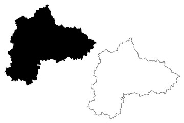 Panevezys County (Republic of Lithuania, Counties of Lithuania) map vector illustration, scribble sketch Panevezys map