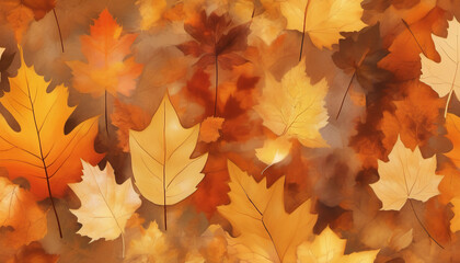 Autumn Leaves Abstract Overlay