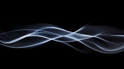 Digital technology Black and white smoke curve illustration poster background