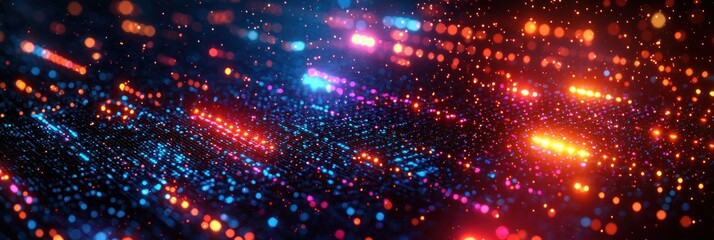 Fototapeta premium Abstract Red Blue Glowing Particle Background Texture