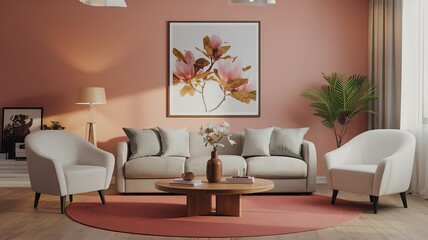 Fototapeta premium Modern Ambiance with Fireplace Touch