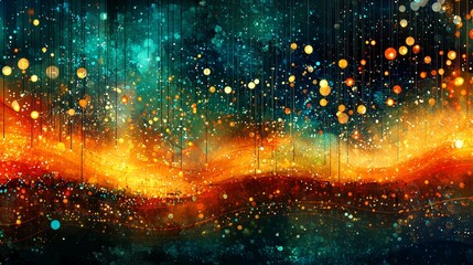 Obraz premium A colorful abstract background with a lot of lights