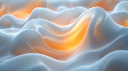 Obraz premium Abstract Waves of Light and Shadow: A Serene Digital Landscape
