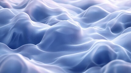 Obraz premium Abstract Blue Fabric Waves: A Serene Textured Landscape