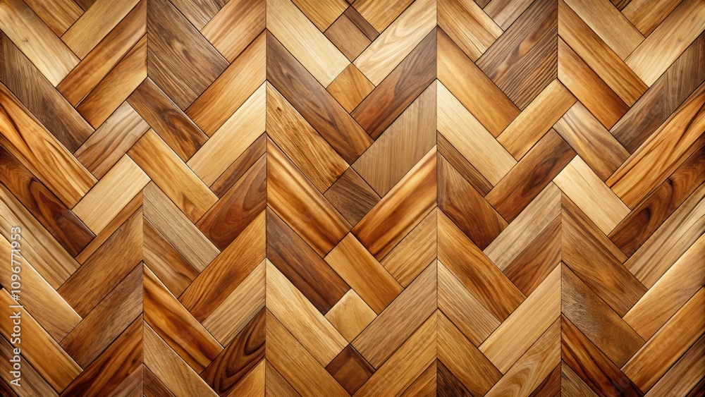 Aufkleber intricate wooden herringbone pattern composed of interlocking planks with varied grain and hue