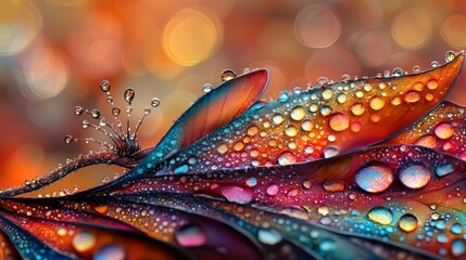 Obraz premium A close up of a flower with water droplets on it