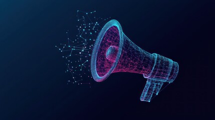 Abstract Megaphone: Digital Marketing & Communication