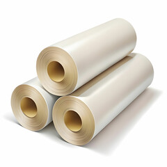 paper rolls on white background vector illustratio