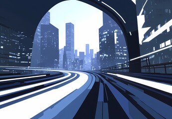 Fototapeta premium Future urban transportation