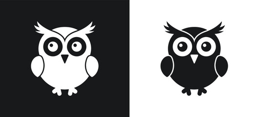 Owl Silhouette in Digital Vector Art
