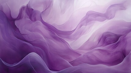 Fototapeta premium A collection of abstract purple waves, flowing across the frame, with smooth, wavy curves that suggest movement and depth.