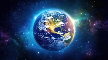 Fototapeta premium Majestic Earth: A Celestial Portrait