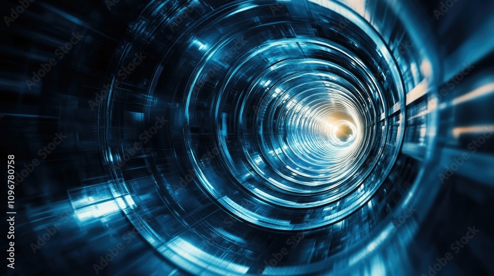 Poster A dynamic circular passage suspended in space, radiating with mysterious energy, symbolizing a gateway to another dimension.