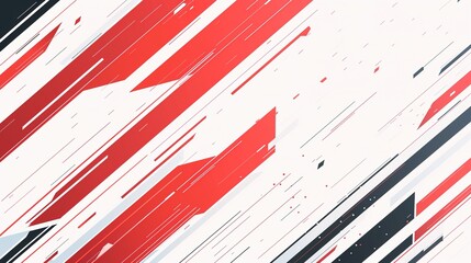 Obraz premium Modern Red and White Abstract Banner - a bold and contemporary visual. The abstract design combines red and white for a striking and dynamic effect.