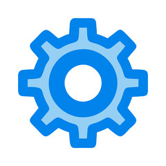 gear icon on white background
