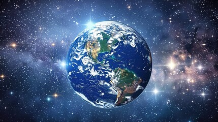 Obraz premium Star_Earth_Sky_Blue_Cosmic_Texture_Blue