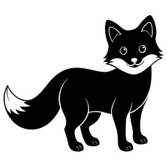 Christmas Playful Arctic Fox with white background