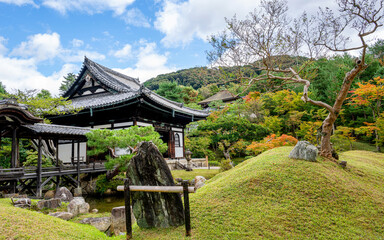 A Shrine in Kyoto under sunny sky
