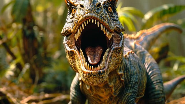 Prehistoric giant: video featuring dinosaur, highlighting its towering presence, unique features, ancient environment it inhabited, evoking wonder of Jurassic era.