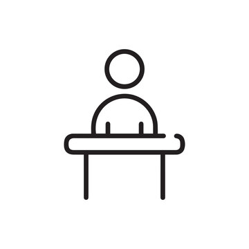 recommend clip art: smart desk work icon outline vector Office work 