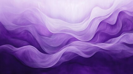 Obraz premium Abstract purple waves in fluid motion, creating a dreamlike effect with soft gradients and dynamic movement, ideal for contemporary art visuals.