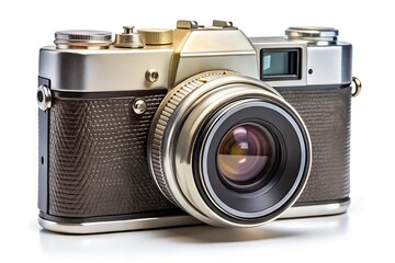 old photo camera on white Background 