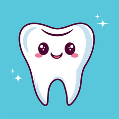 Playful Tooth Illustration for Fun Dental Themes