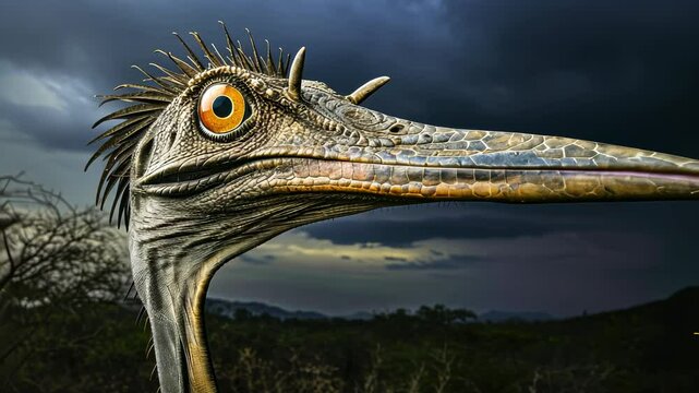 Prehistoric giant: video featuring dinosaur, highlighting its towering presence, unique features, ancient environment it inhabited, evoking wonder of Jurassic era.