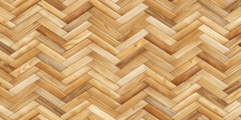 A seamless herringbone pattern of warm brown wood planks, perfect for creating a cozy and rustic ambiance in any room.