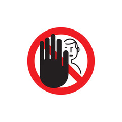 no entry icon symbol sign vector