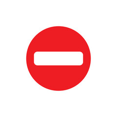 no entry icon symbol sign vector