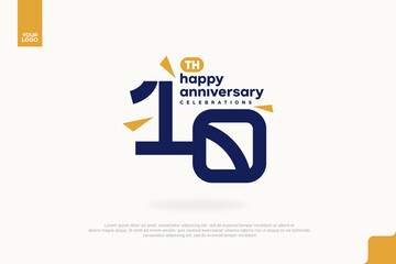 10th Happy Anniversary number type
