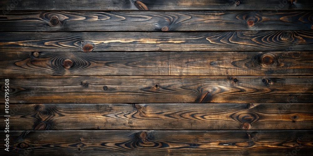Poster rustic weathered wooden planks with natural knots and grain patterns