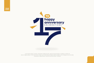 17th Happy Anniversary number type