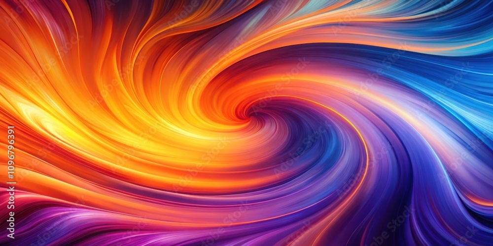 Aufkleber a swirling symphony of color, evolving from warm hues to cool tones, creates an abstract vortex of d