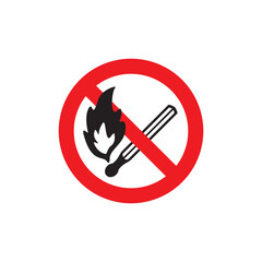 no fires  icon symbol sign vector