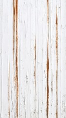 Obraz premium Textured white wooden background with rust streaks creating a rustic and weathered appearance.