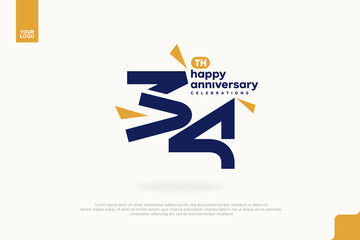 34th Happy Anniversary number type